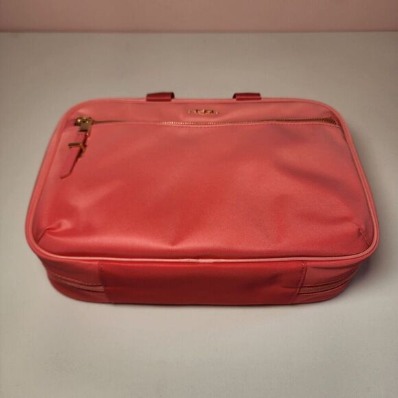 NWT TUMI Voyageur MELISSA Zippered Cosmetic Toiletry Bag PINK OMBRE - Picture 7 of 8